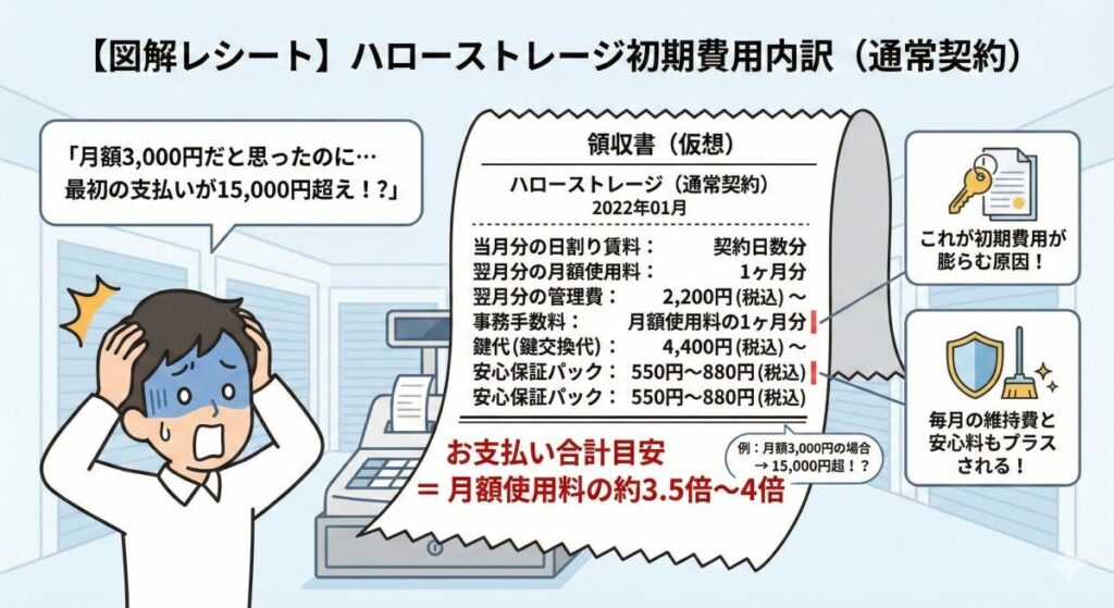 【図解レシート】通常契約だと初期費用はいくら？内訳を完全公開