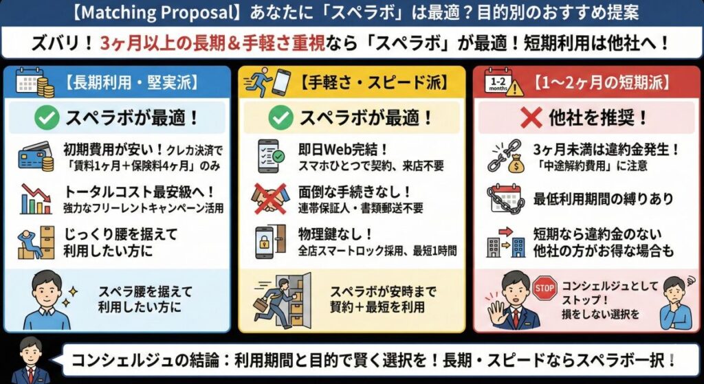 【Matching Proposal】あなたに「スペラボ」は最適?目的別のおすすめ提案