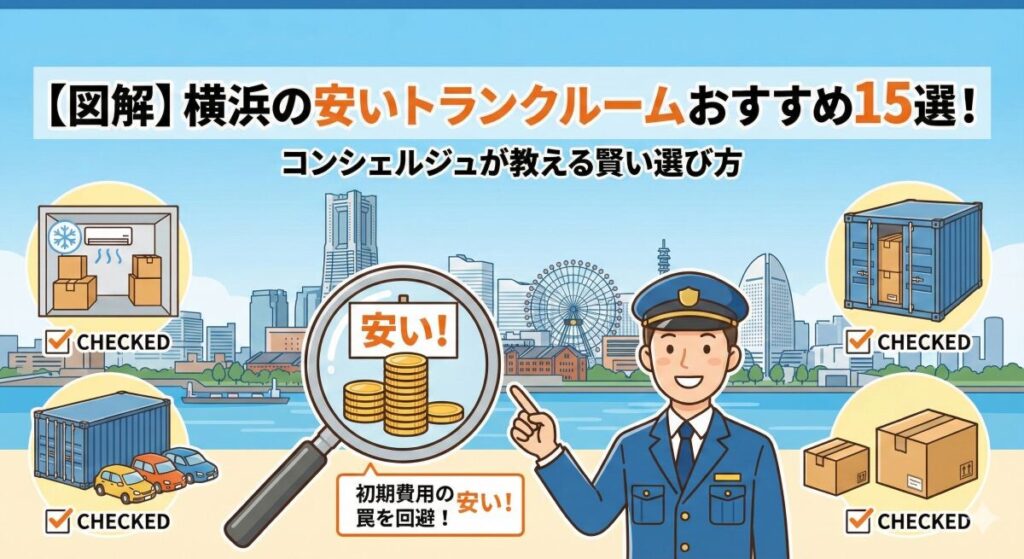 【図解】横浜の安いトランクルームおすすめ15選！初期費用の罠も暴く賢い選び方のアイキャッチ
