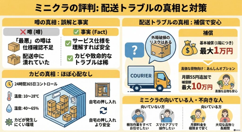 【悪い評判】配送でダンボールが破損?トラブルの実態と対策をわかりやすく図解