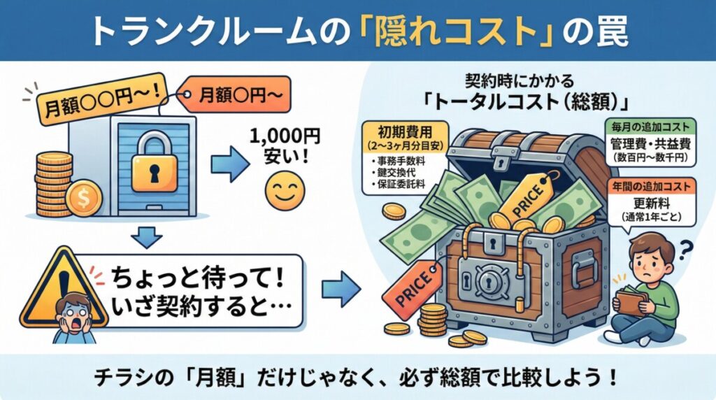 初期費用や管理費など「隠れコスト」の罠とは?をわかりやすく図解