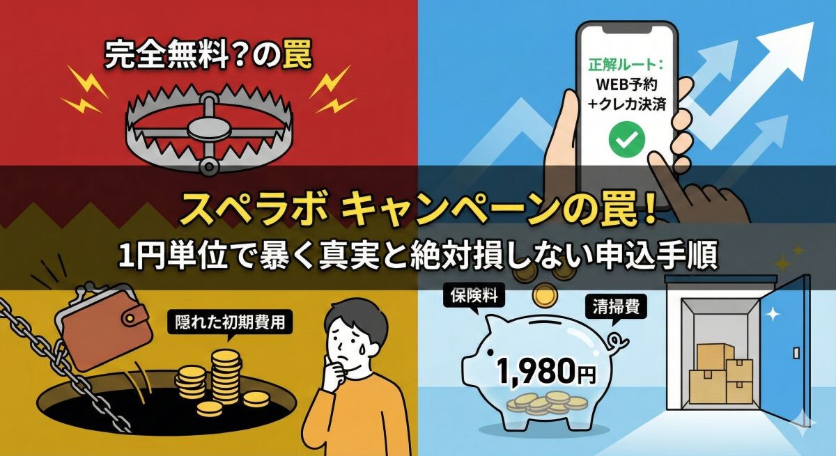 【スペラボ】キャンペーンの罠!1円単位で暴く初期費用と絶対損しない申込手順のアイキャッチ
