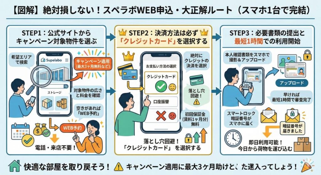 【図解】絶対損しない!スペラボキャンペーンの確実なWEB申込手順
