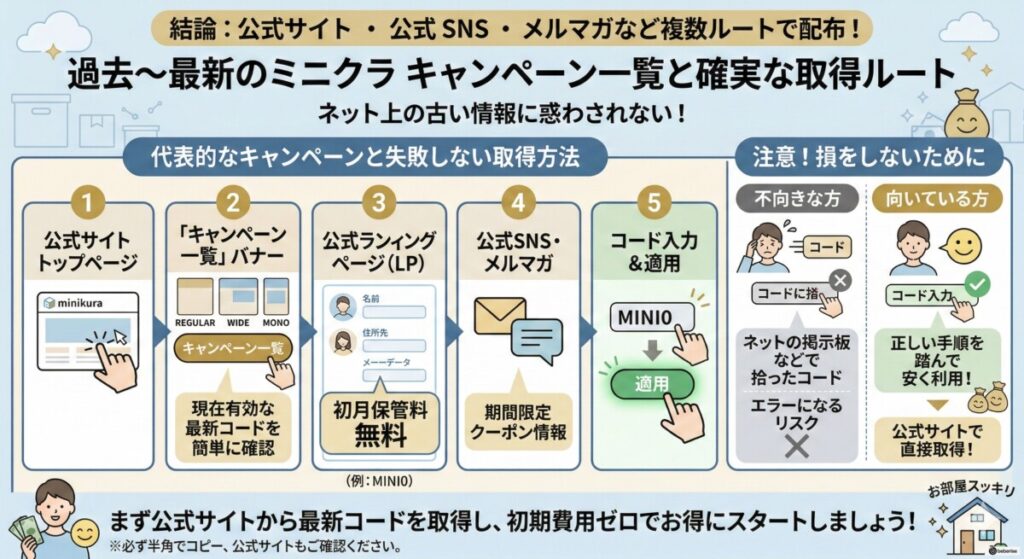 過去〜最新のミニクラ キャンペーン一覧と確実な取得ルートをわかりやすく図解