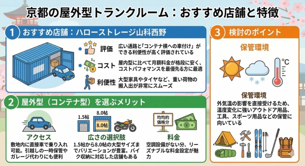 おすすめ店舗:ハローストレージ山科西野 図解イラスト