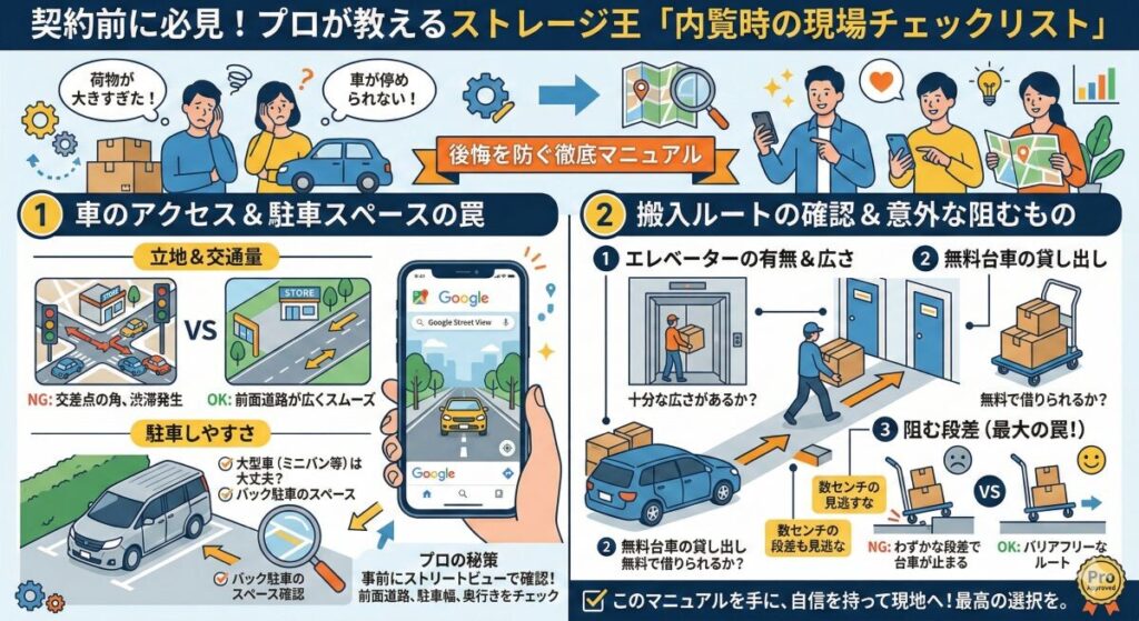 契約前に必見!プロが教えるストレージ王「内覧時の現場チェックリスト」