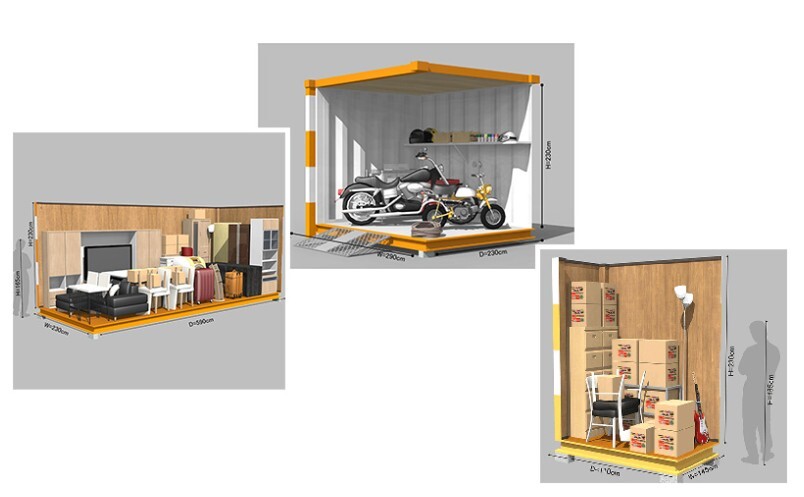 オレンジコンテナ 豊富なサイズ バリエーション
