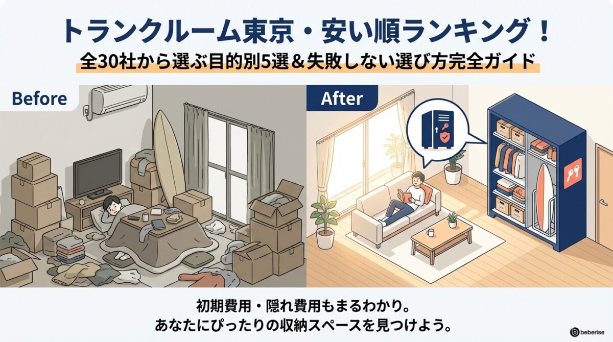 トランクルーム東京・安い順ランキング!全30社から選ぶ目的別5選のアイキャッチ