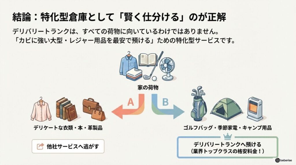 【結論】デリバリートランクの口コミから判明!衣類はNG、大型・レジャー用品を最安で預ける「特化型倉庫」って本当?