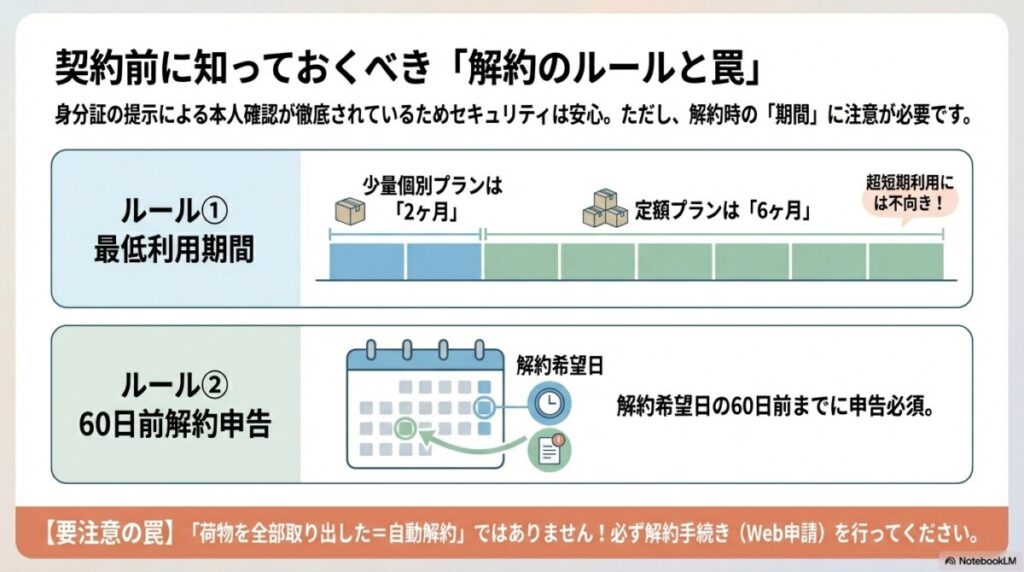 「解約時の罠はない?」デリバリートランクの最低利用期間や注意点に関する口コミ