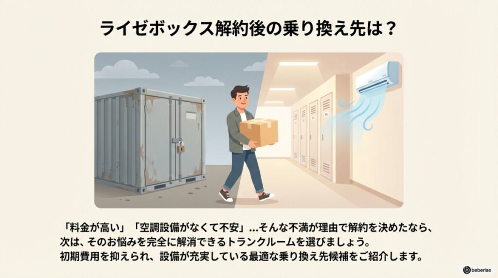 ライゼボックス解約後の乗り換え先におすすめのトランクルーム
