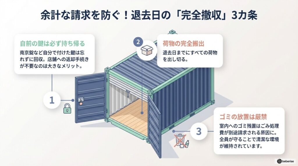 退去時のトラブルを防ぐ!ユースペース解約に関する注意点