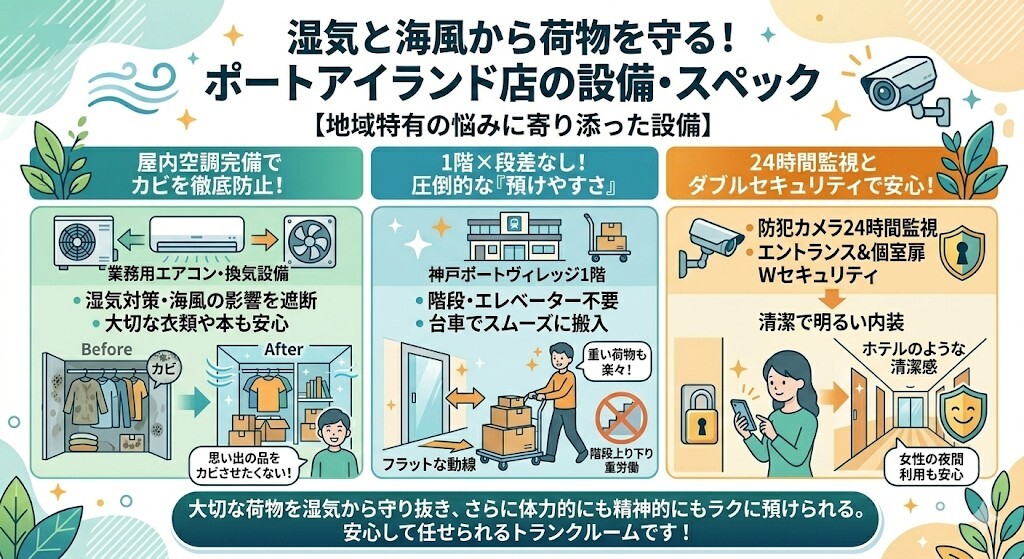 ポートアイランド店の設備・基本スペック