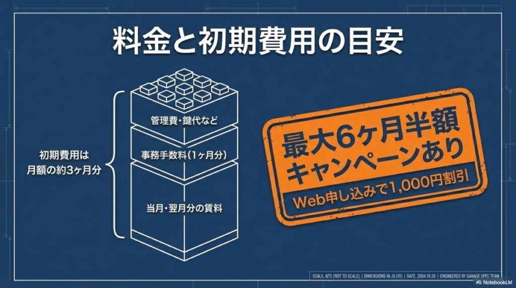 ハローストレージの料金相場・初期費用とお得なキャンペーン情報