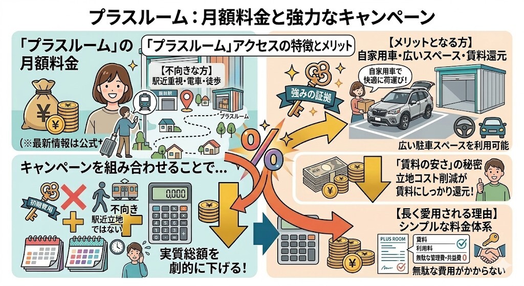 プラスルームのデメリットとメリットをわかりやすく図解