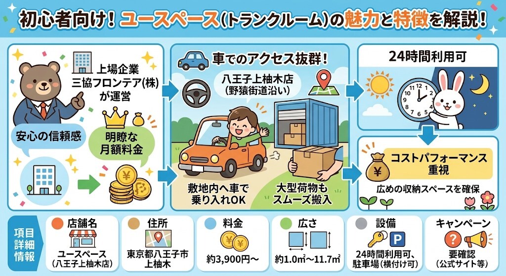 ユースペースの特徴と魅力をわかりやすく図解