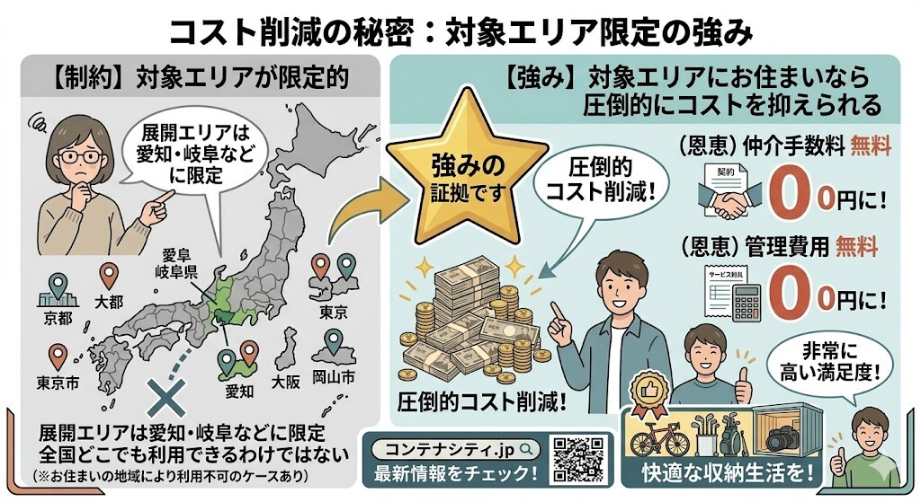 コンテナシティのデメリットとメリットをわかりやすく図解