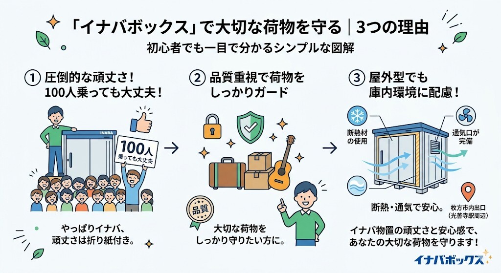 イナバボックスの特徴をわかりやすく図解