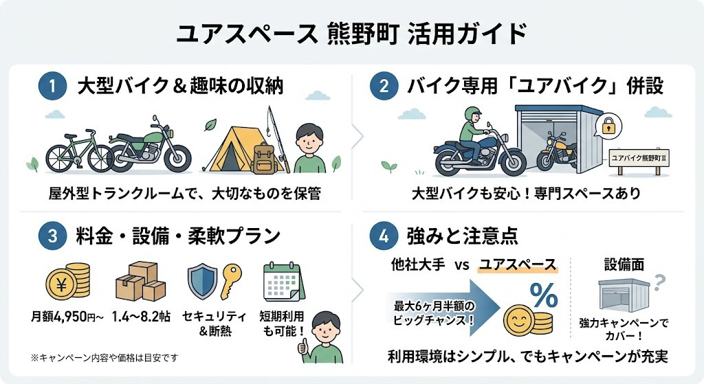 ユアスペースの特徴や魅力をわかりやすく図解