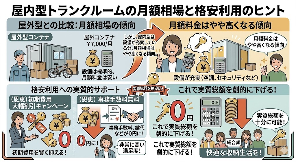 屋内型トランクルームのデメリットと回避術をわかりやすく図解