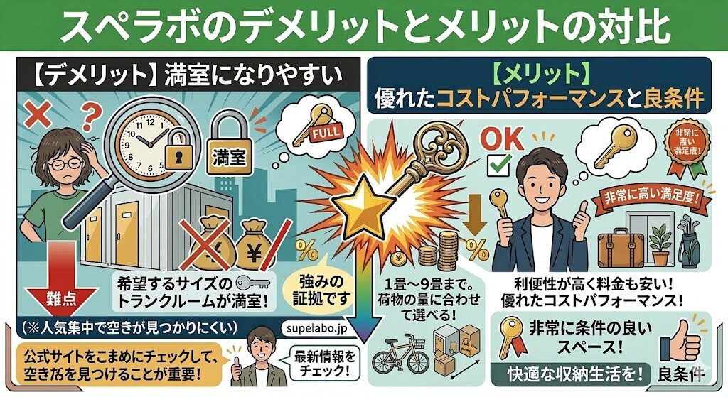 スペラボのデメリットとメリットをわかりやすく図解