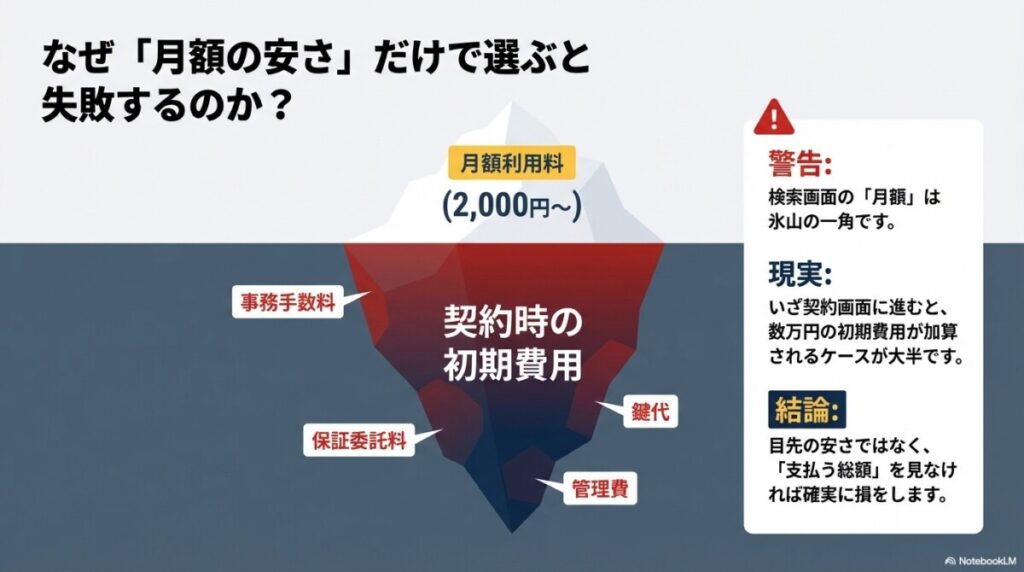 「月額」の安さだけで選ぶと失敗!トランクルームの初期費用とキャンペーンの罠