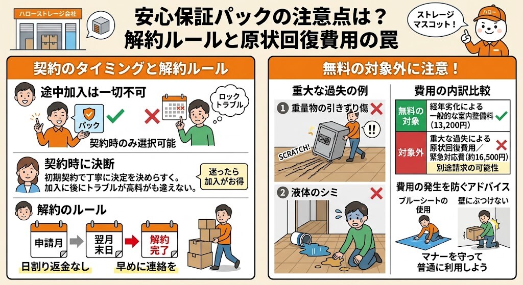 安心保証パックの注意点は?解約ルールと原状回復費用の罠