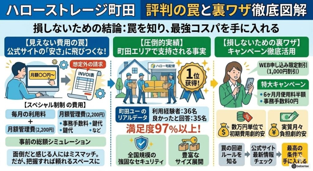 ハローストレージ町田の評判と罠とは?損しないための結論と裏ワザ