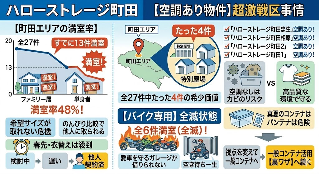 ハローストレージ町田の空調あり物件町激戦区事情