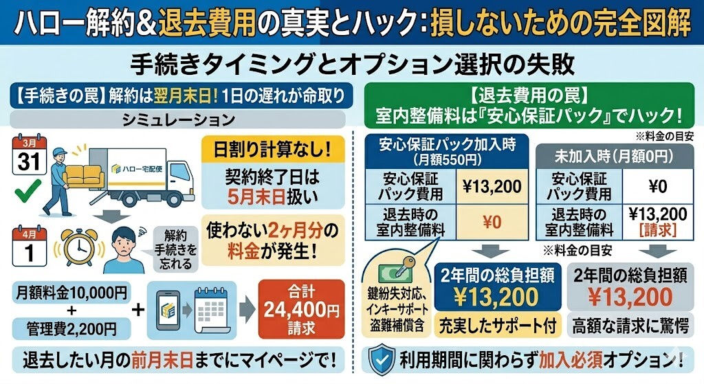 解約の罠と退去費用とは?室内整備料をハックする安心保証パックの裏ワザ